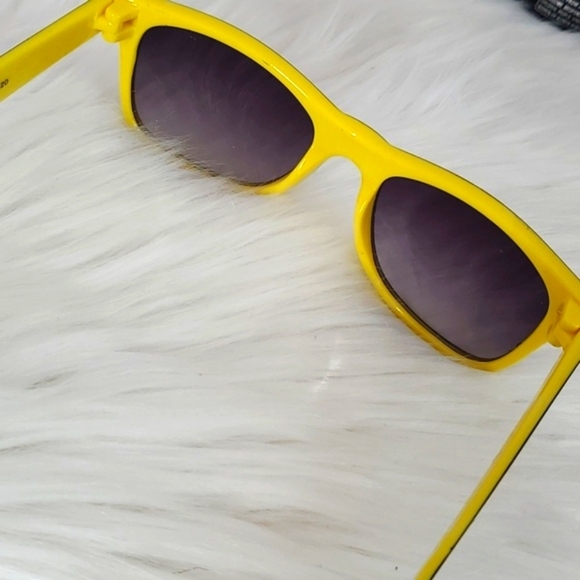 Subaru Motorsports Moto Auto Classic Square Frame Black Yellow Sunglasses Mens - Picture 7 of 11